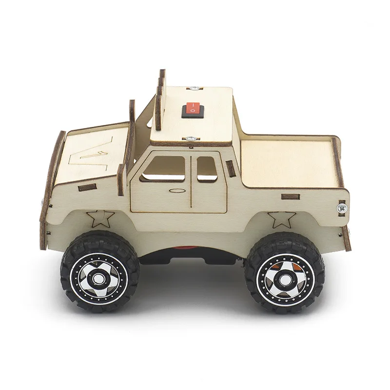 DIY SUV 모델 혁신적인 기술 소규모 생산 어린이 과학 실험 도구 교육용 나무 퍼즐 게임 교육