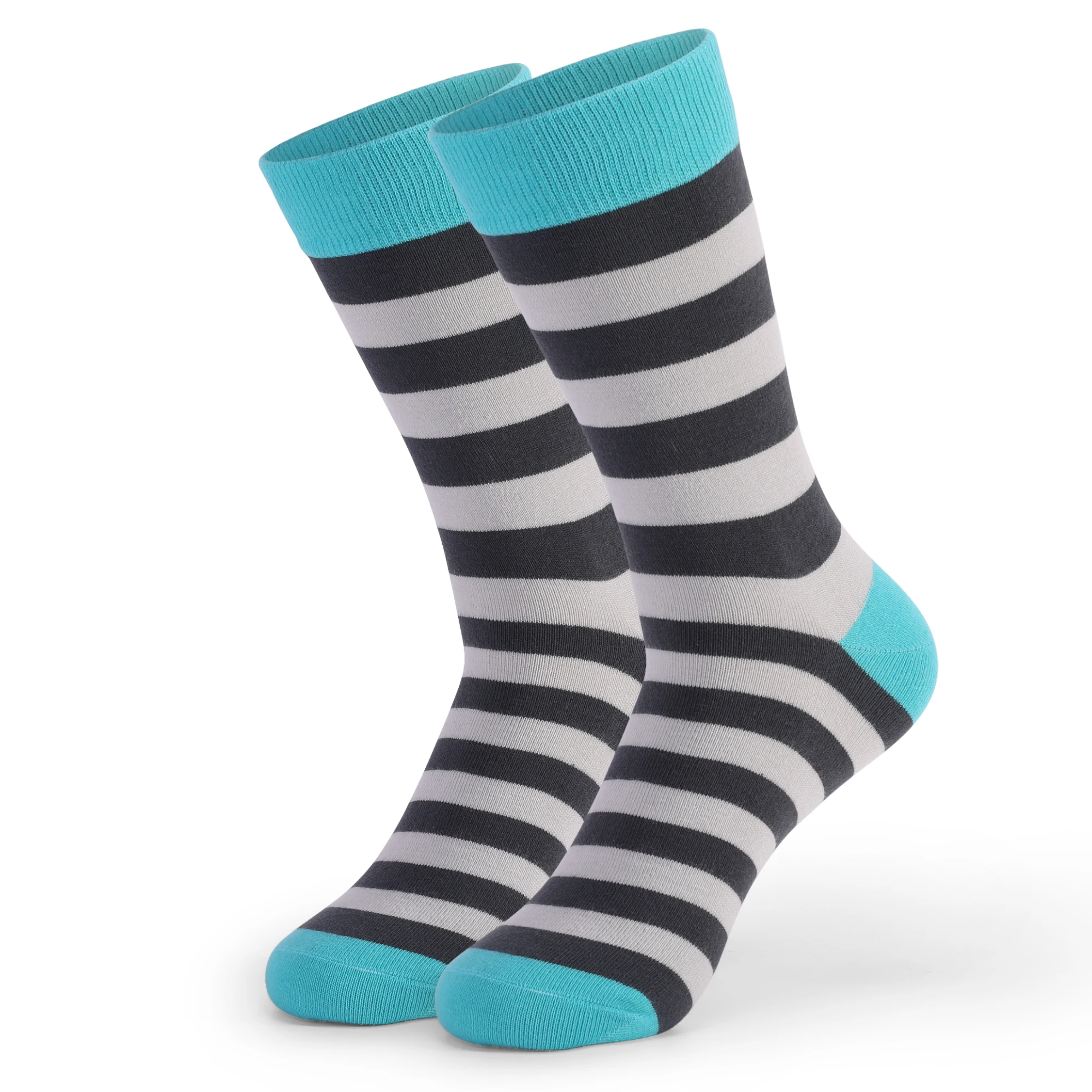 5Pairs Mens Fun Dress Socks, Pattern Funny Socks Pack, Colorful Striped Combed Cotton Novelty Socks,Cool Breathable Casual Socks