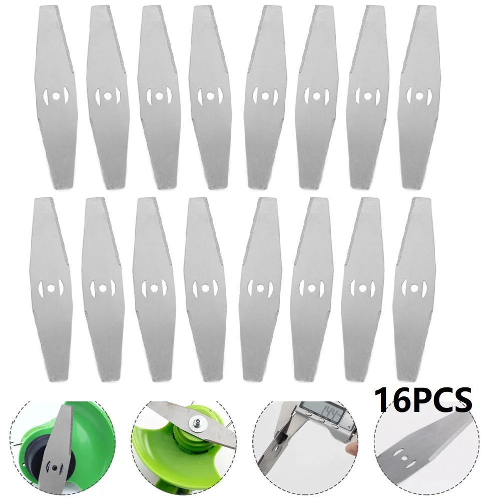 

16Pcs 3 Hole Metal Replacement Blades Spare Parts For Grass Trimmer Lawn Mower Accessories Garden Tool Parts 6 Inch 150mm