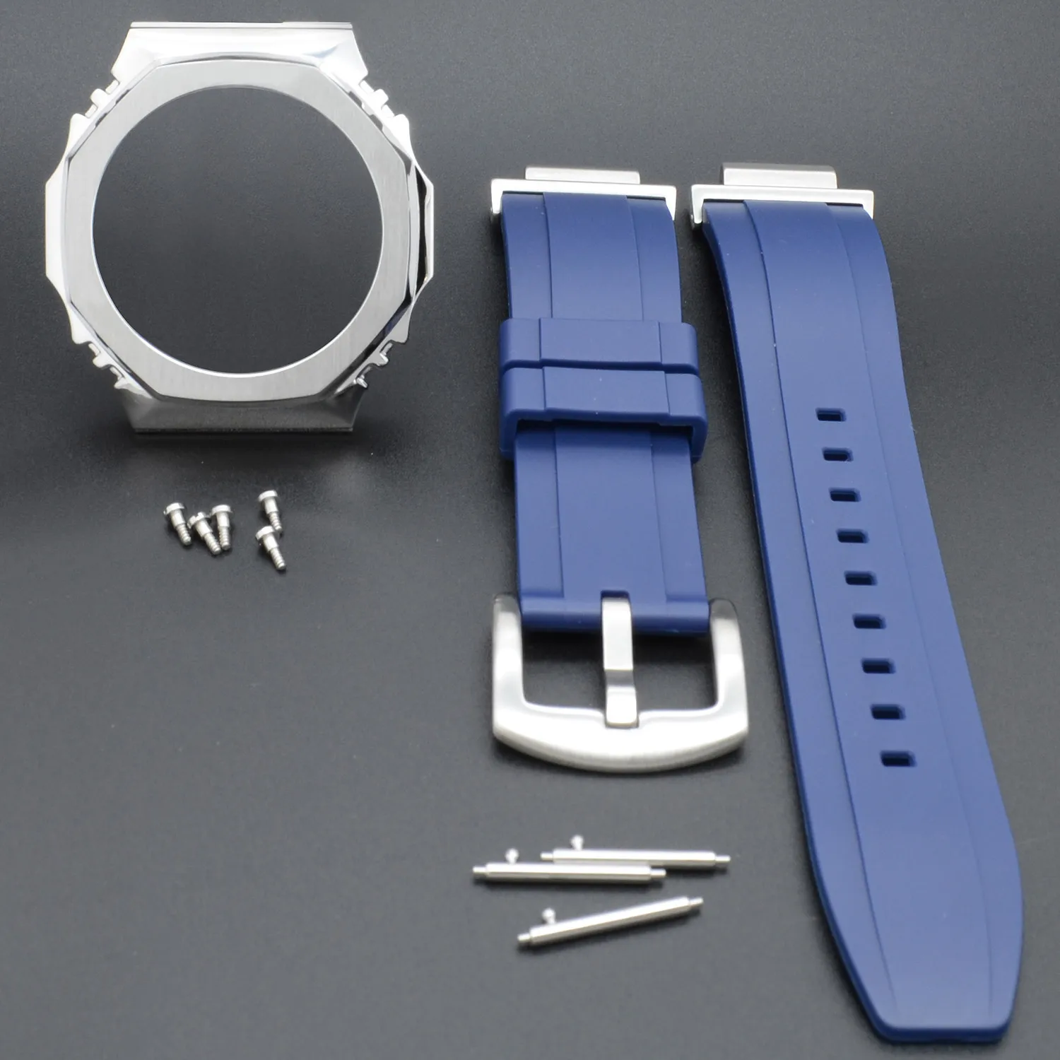 Fashion Light GA2100 Accessories Rubber Watch Strap GA2110 Watchband Metal Bezel GA-2100 Tools Screws Mod