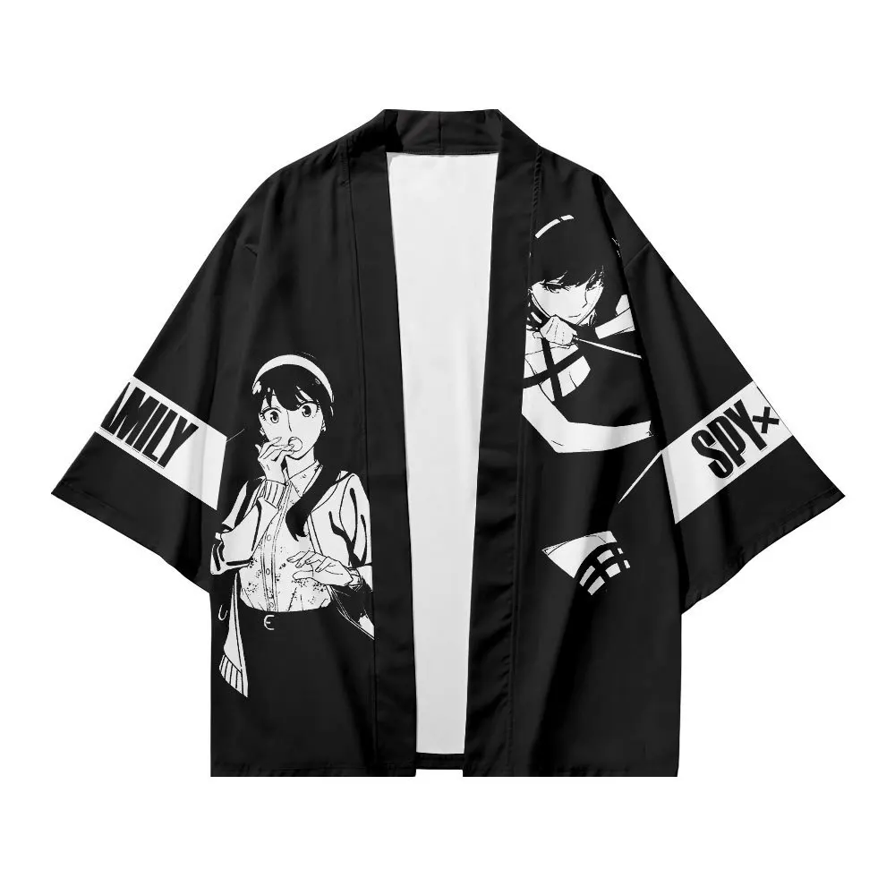 Spy x rodzina płaszcz Anime Anya Forger 3D drukuj Cosplay Streetwear mężczyźni kobiety w japońskim stylu Harajuku ponadgabarytowych Kimono Tees topy kurtki