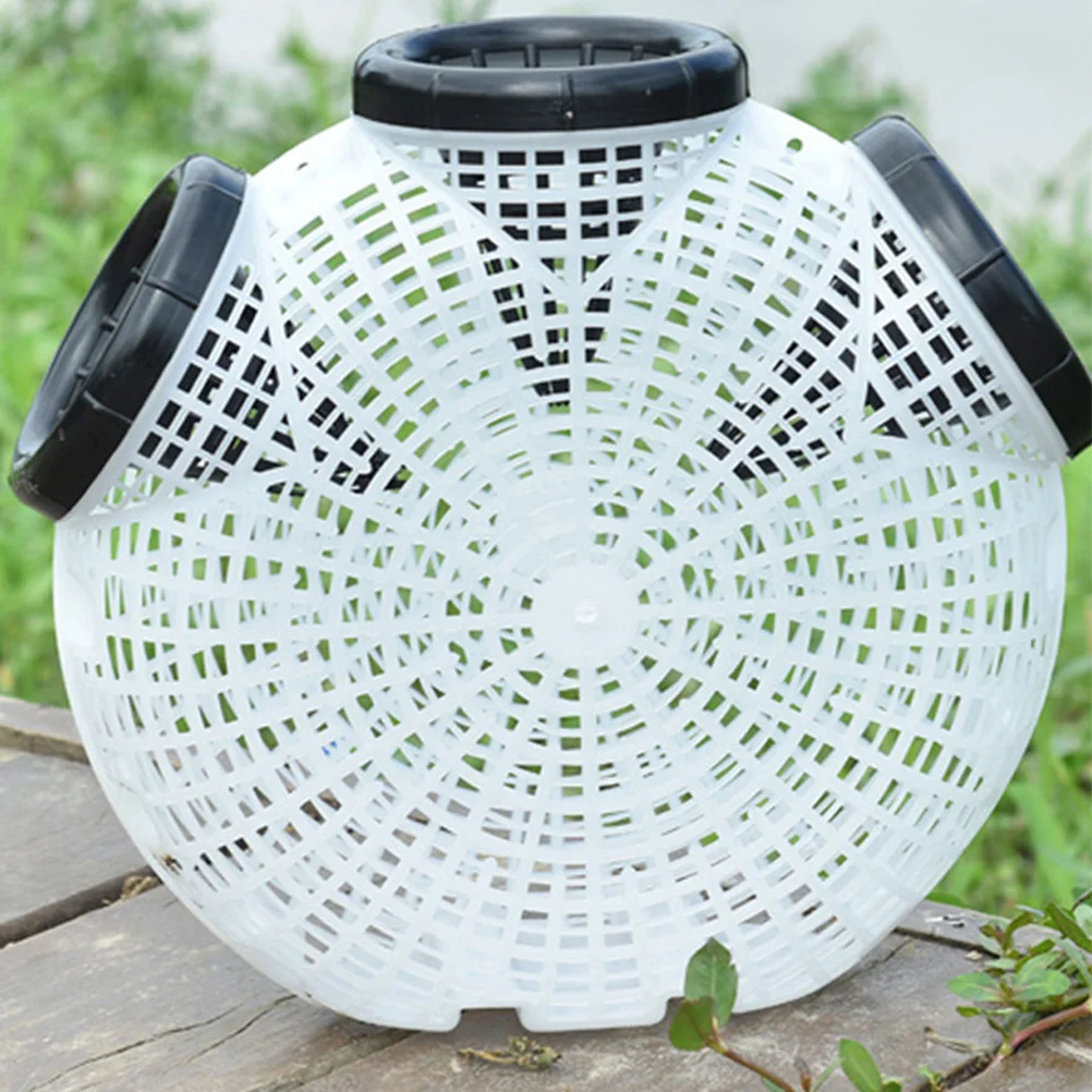 

2 Pcs Crab Inverted Mouth Fishing Cage Crawfish Traps Mesh Reusable Net Minnow For White