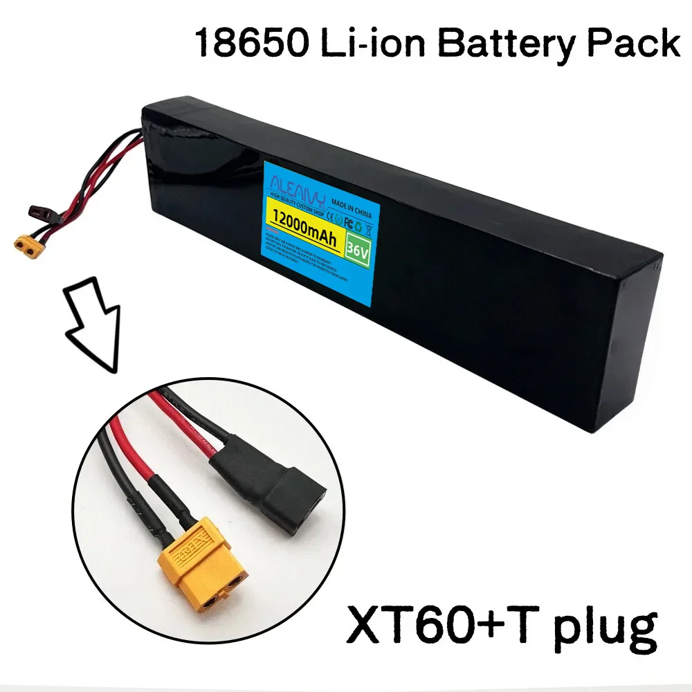 36 فولت 12000 مللي أمبير (12 أمبير) بطارية ليثيوم قابلة للشحن 18650 10S4P 500 واط بطارية سكوتر كهربائي 36 فولت مع BMS. #2