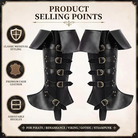 Herren-Piraten-Cosplay-Kniestiefel, lange Stiefel, Vintage-Renaissance-Marinkapitän-Accessoire, Schuhwerk, Halloween-Karneval, ausgefallene Requisiten – Detail 2