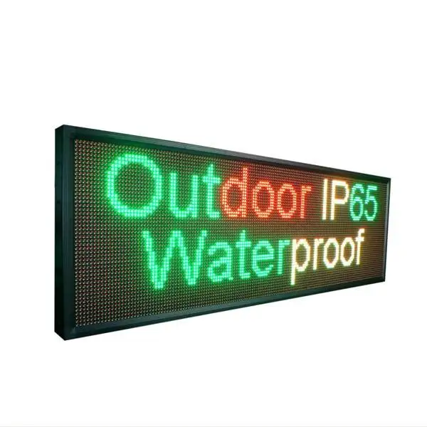 Digital Signage Advertising Display Outdoor Dip 320x160mm Dual Color Led P10 Tri Color Led Module Led Text Display view 4