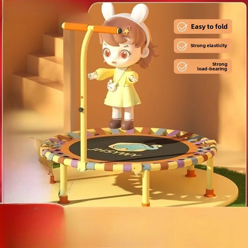 Foldable Trampoline Children's Indoor Bouncing Bed Family Adults Children's Hand-held Foldable Rubbing Bed Jumping Bed