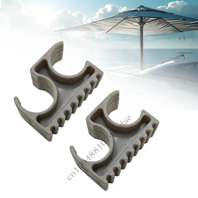 Marine Bimini Top Pipe Clip 7/8Inch 22mm Gray Double Tube Awning Clamp for Boat Support Frame Hardware Part