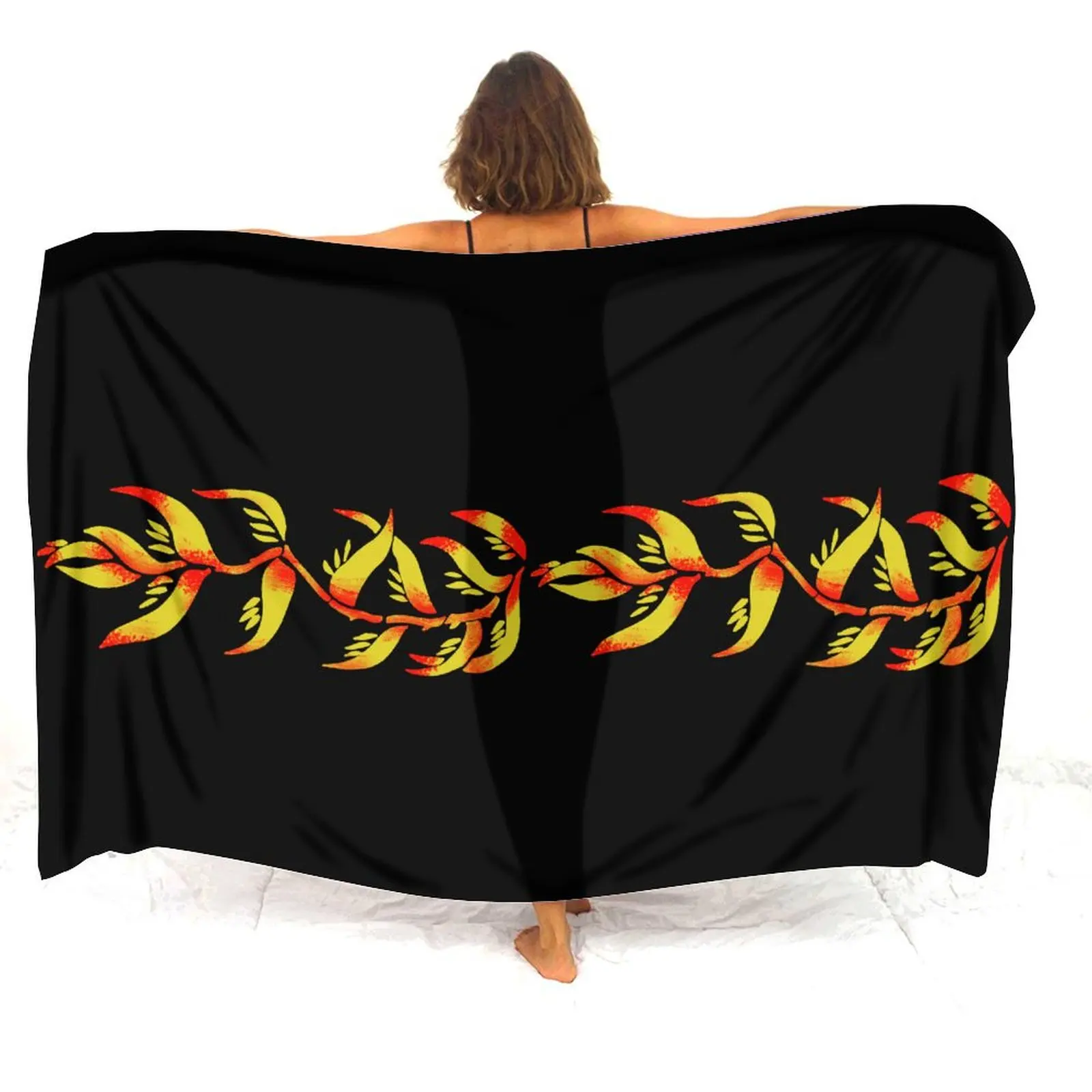 Nieuw op maat ontworpen sarong spiegelhaar perfecte strandjurk Polynesische print explosieve zomer damessluier