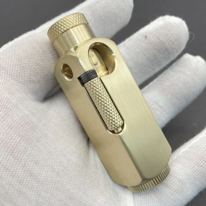 Elegant collectible handmade quality original copper fine carving high-end brass irregular classic lighter