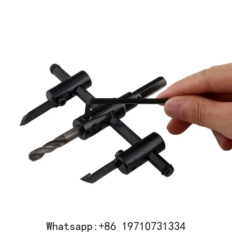 120/200/300mm Alloy Steel Adjustable Circle Hole Cutter Wood Drill Bit Saw Round Cutting Blade Aircraft Type DIY Tool Hole Opene view 5