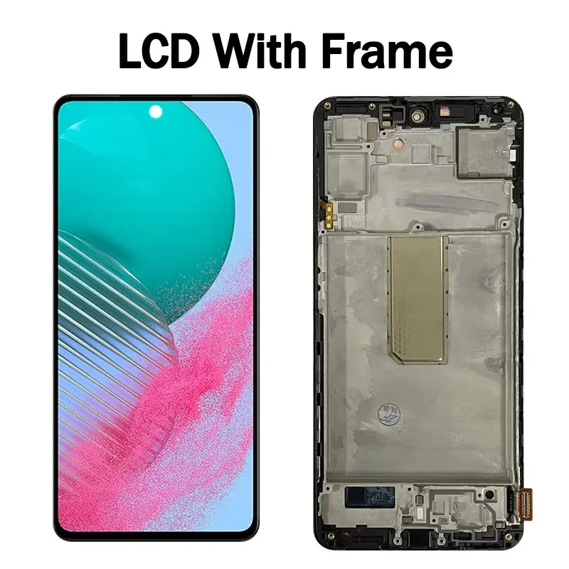 Layar LCD super AMOLED, pengganti LCD Samsung M54 dengan bingkai untuk Samsung M54 5G Display M546B M546B/DS 6.7