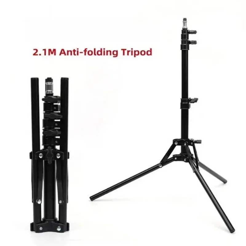 210cm Tripod Height Heavy Dury Camera Tripod Stand Trípode Portable Professional Aluminum Pan Head for DSLR Phone Ring Light