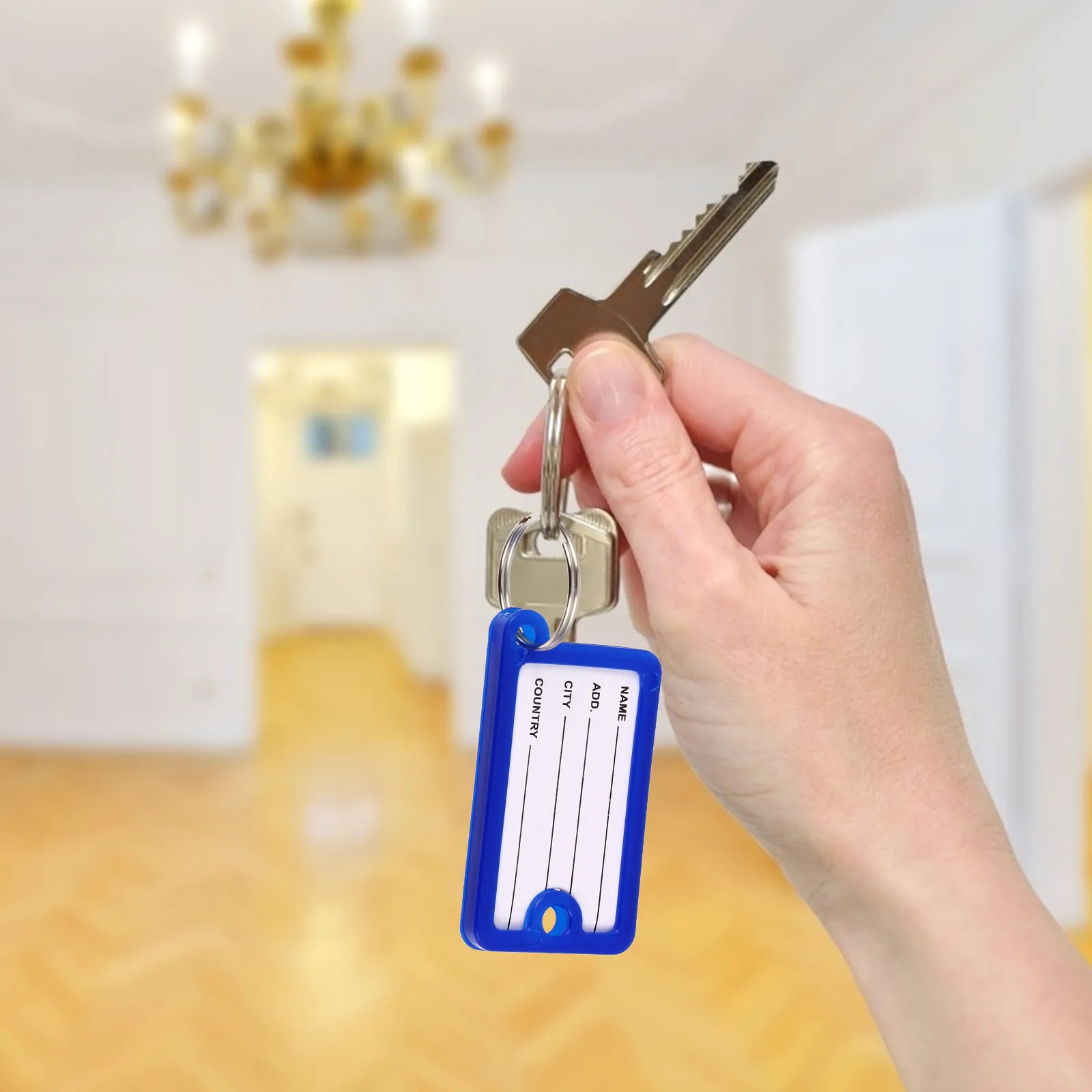 100Pcs Colorful Plastic Key Tags Multi-Functional Key Label for Keys Luggage Dormitory Locker Id Label Number Tags