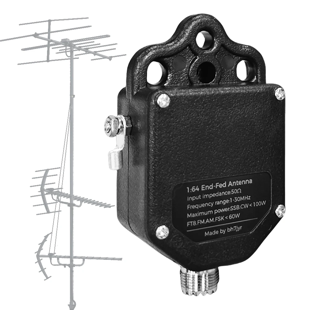 ﻿ 1:64 Balun End Fed هوائي 4-Band 8-Band نصف موجة هوائي الراديو 1 ميجا هرتز إلى 30 ميجا هرتز 100 واط الطاقة الخارجية أداة السلطة عالية الجودة جزء