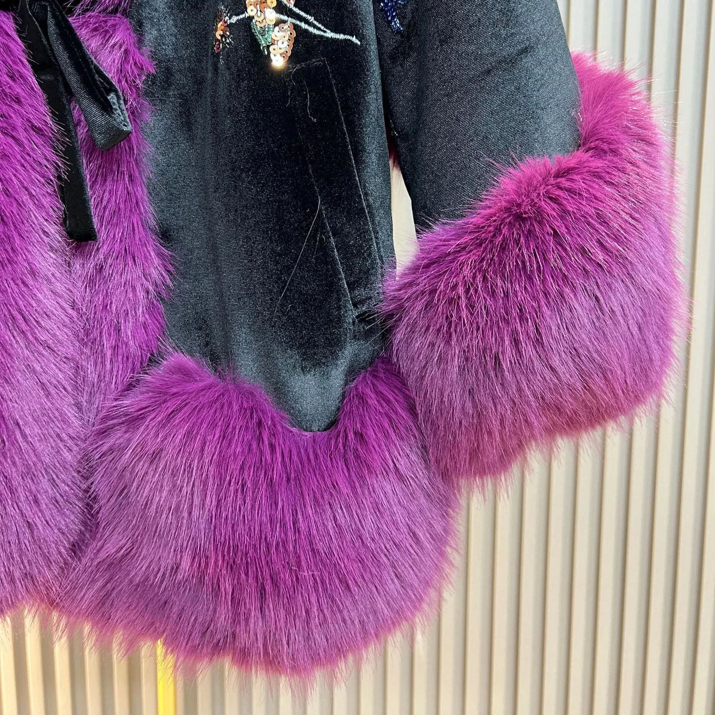 2025 خريف شتاء موضة جديدة الثقيلة الحرفية فو الفراء معطف الترتر سميكة معطف دافئ المرأة تقليد الثعلب الفراء Vintage #3