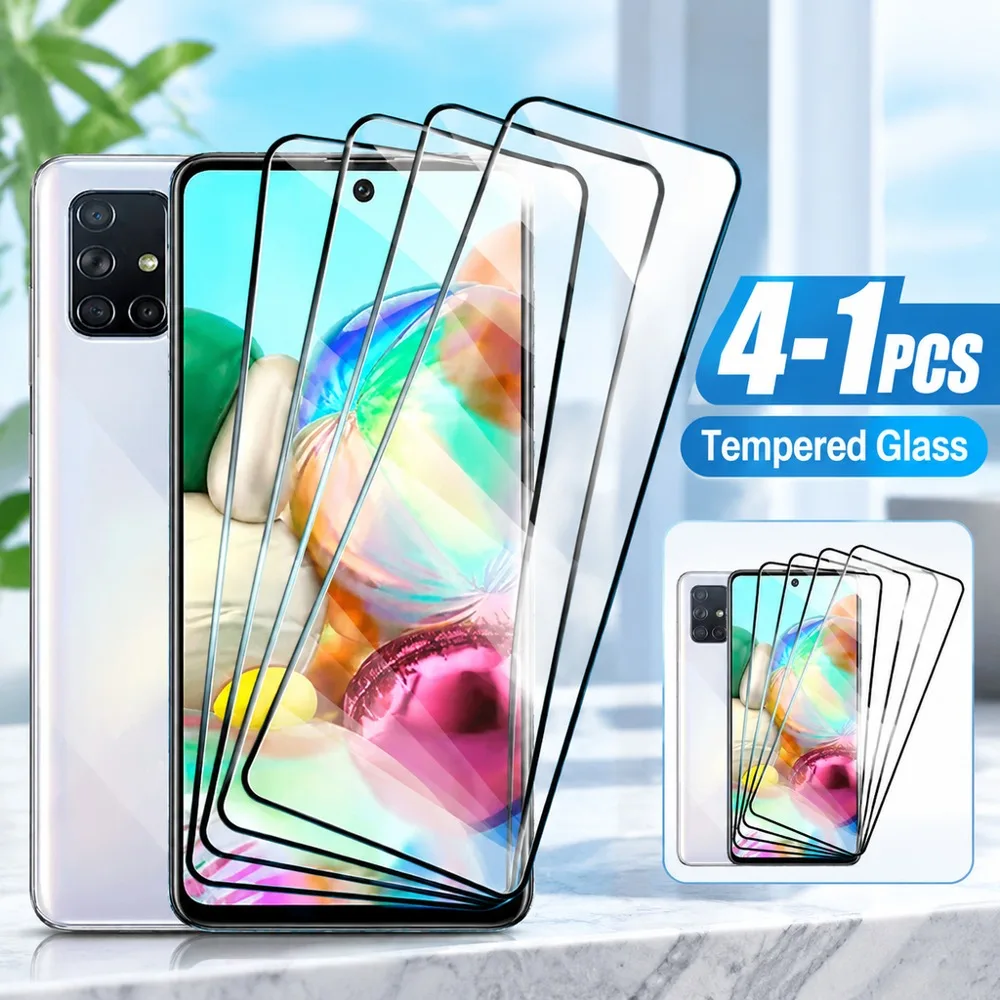 4PCS Screen Protector For Samsung Galaxy A33 5G A34 A35 A36 A37 A51 Tempered Glass For Samsung Galaxy A52 A52s 5G A54 A53 5G A55