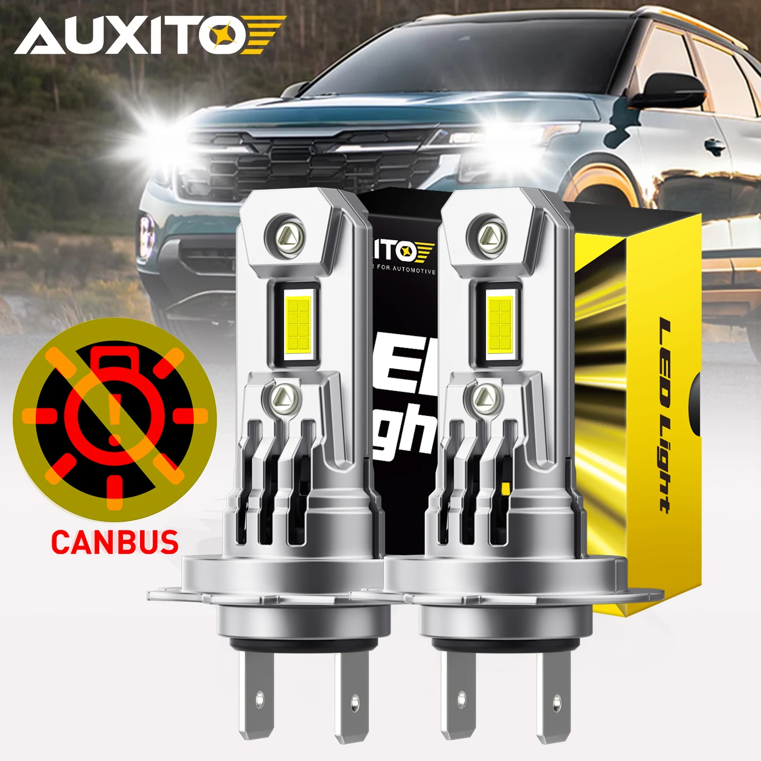 

2Pcs Q16 H7 Turbo LED Headlight For Car 12V White 100W High Power Canbus No Error Spotlights Low Beam Kit Approved Lamp 20000LM
