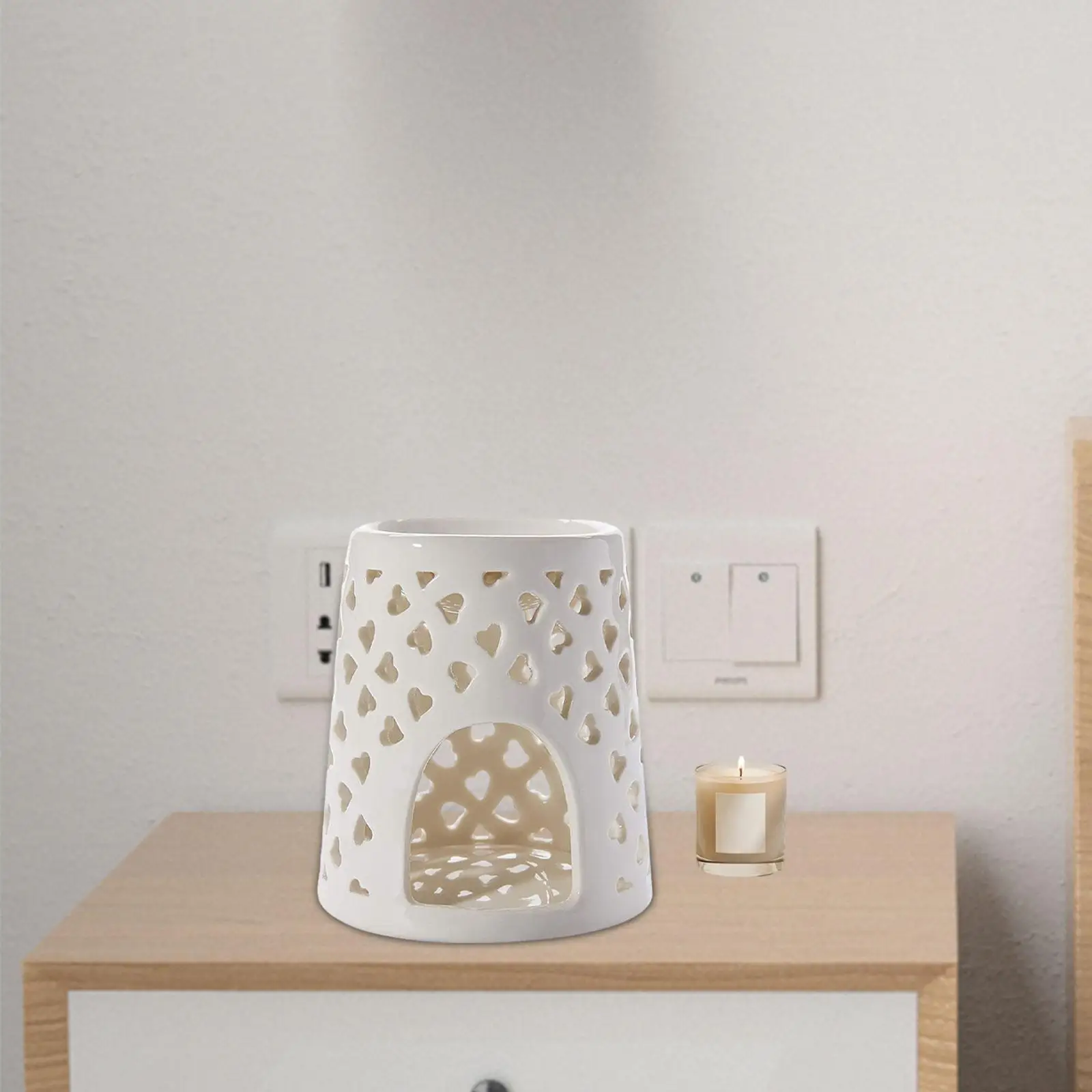 Ornamento de queimador de cera derretido aquecedor oco para peça central de mesa de quarto