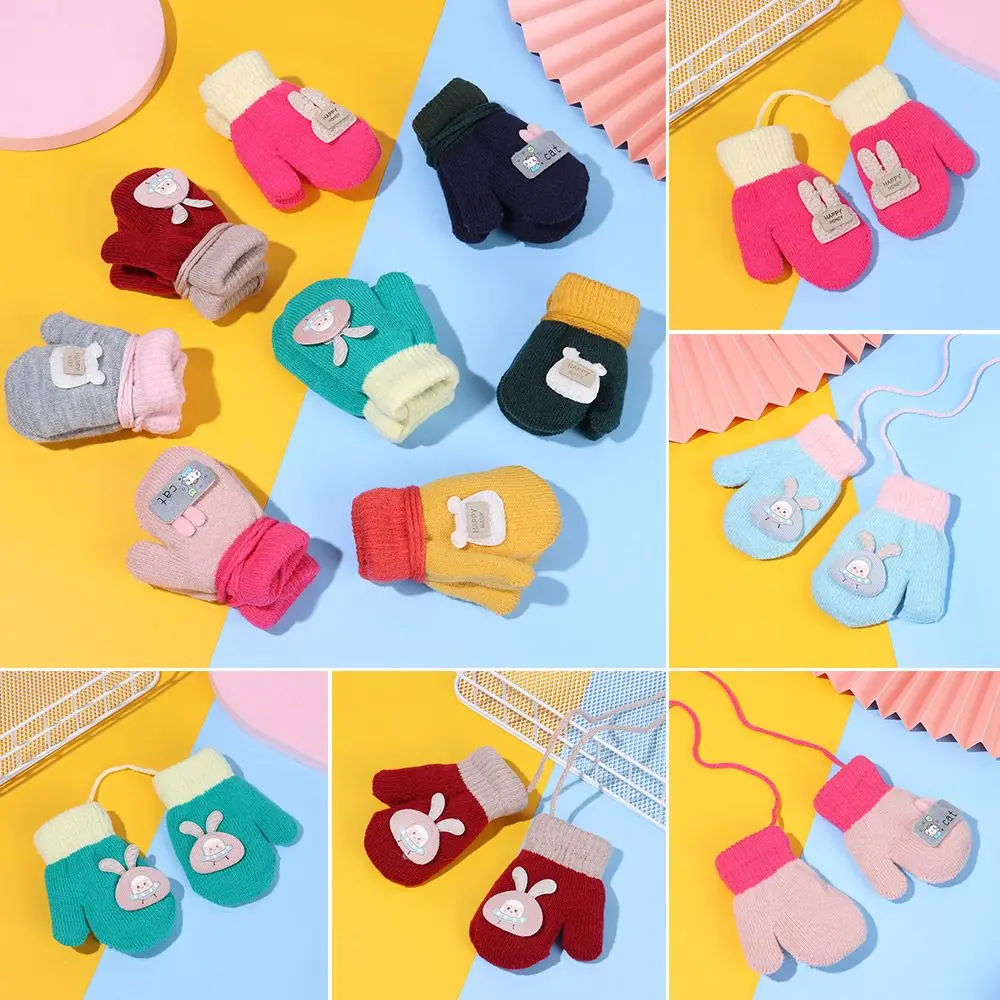 قفازات يدوية من عمر 1 إلى 6 سنوات، قفازات محبوكة لطيفة للأطفال    قفازات الشتاء قفازات سميكة #2