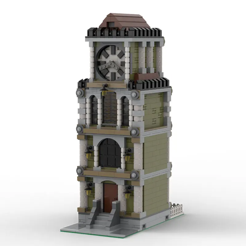 City street scene small particle building block model, coffee shop, double-layer model, adult collectible gift ornament