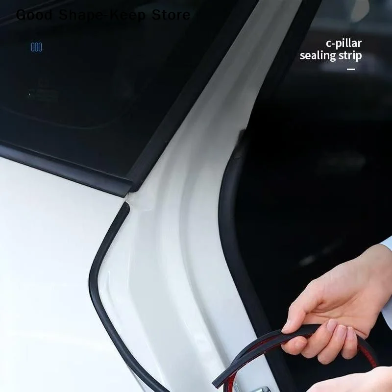 dailyCar Door Rubber Seal Strip Noise Reduction Windproof C Pillar Protector for Family Car Daily MaintenanceDaily products