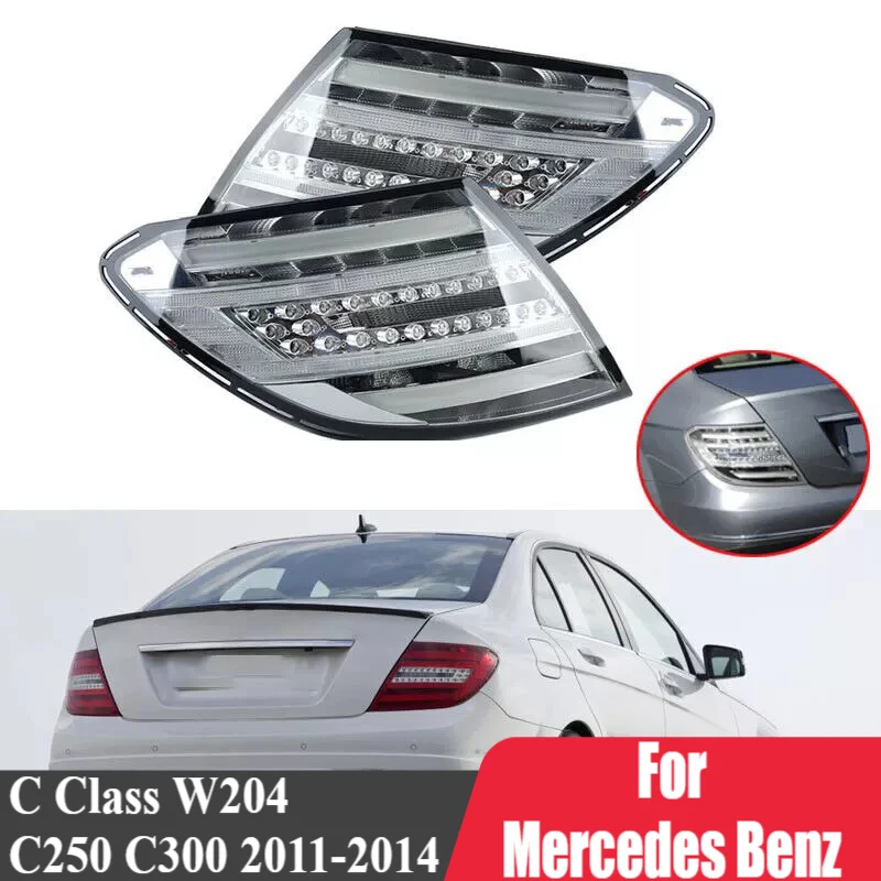 

Светодиодный задний фонарь в сборе для Mercedes Benz C Class W204 2011-2014, задний стоп-сигнал, указатель поворота, автомобильный светильник в сборе