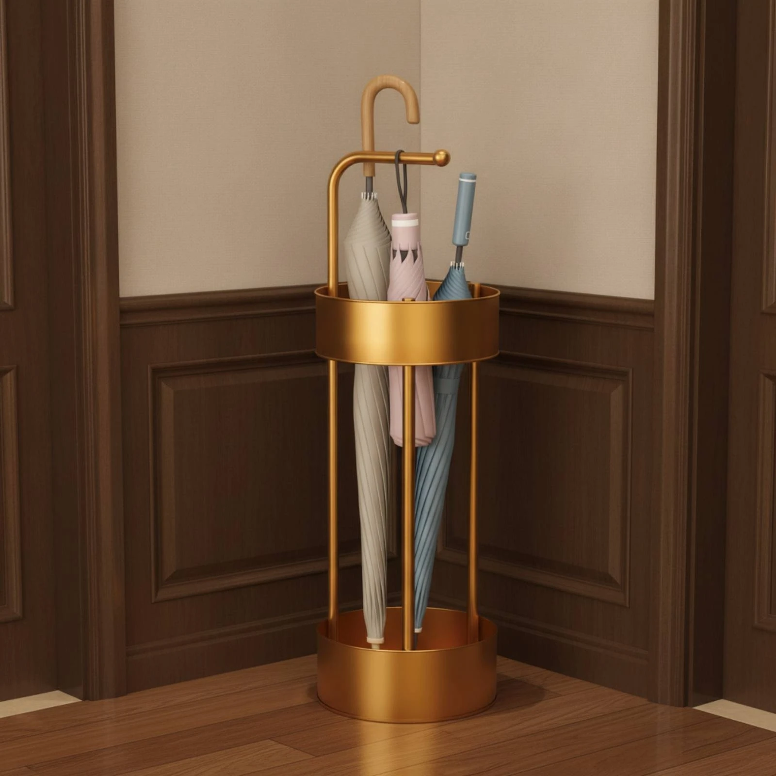 Umbrella Stand Metal Umbrella Rack Compact Modern for Entryway, Hallway