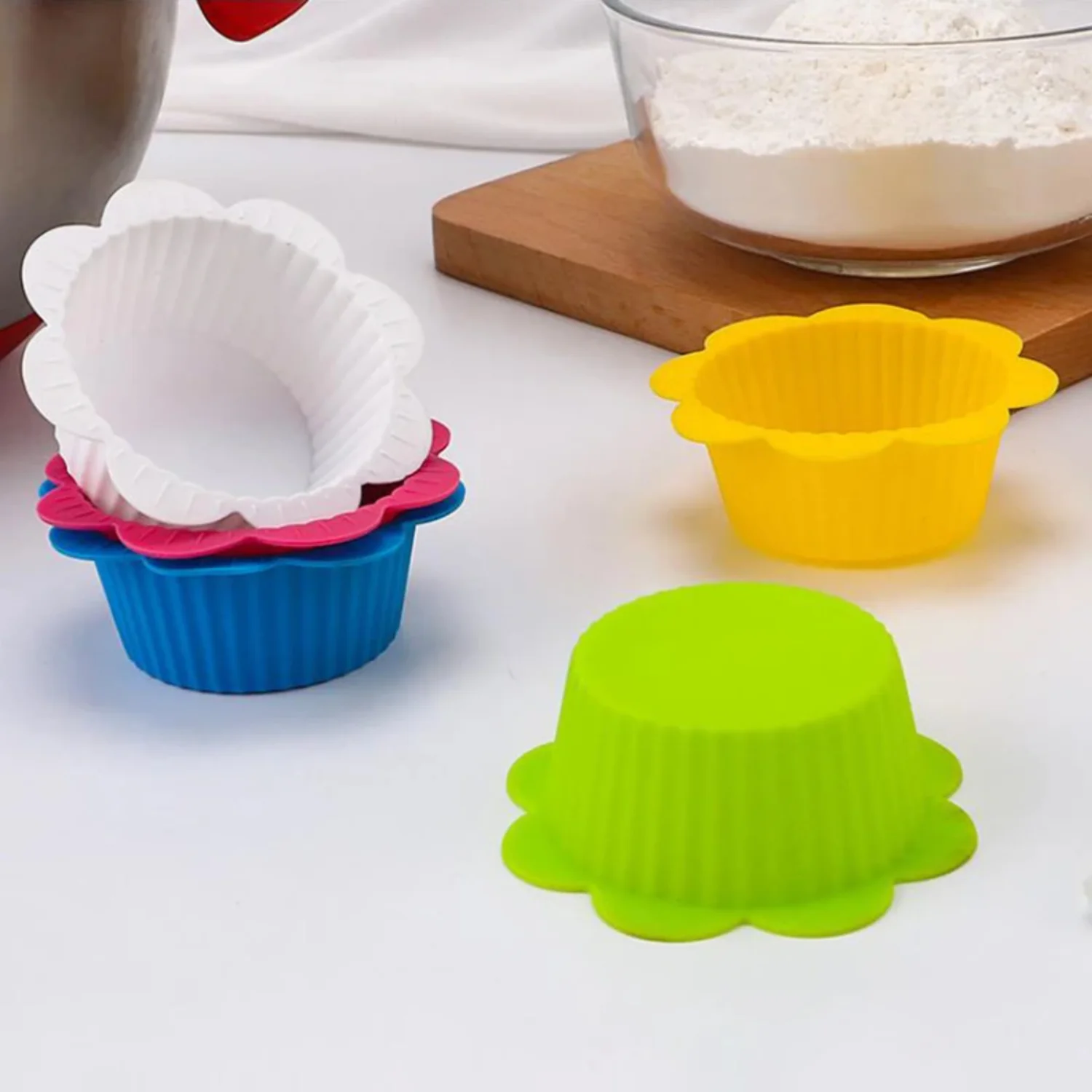 

Sun Flower Cup Shape Silicon Cake Baking Molds Muffin Cupcake Chocolate Making Tool Kitchen Bakeware