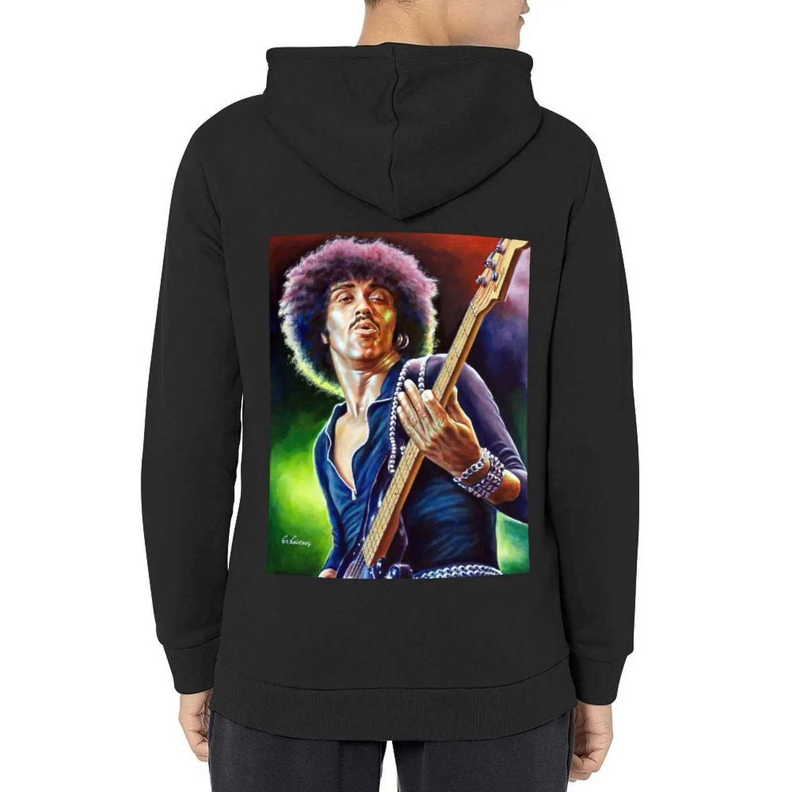 

Thin Lizzy Phil Lynott original painting Hoodie japanese style men's winter sweater anime clothing fashion men men's hoodies