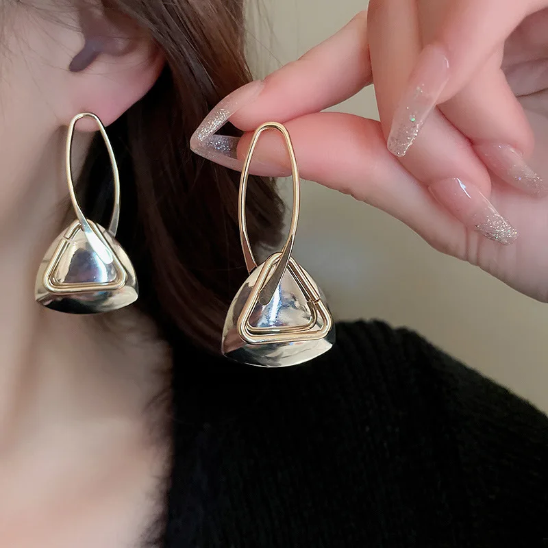 2023 Geometric Metal Hollow Triangle Drop Earrings For Women Personality Dangle Earrings Punk Jewelry Gifts