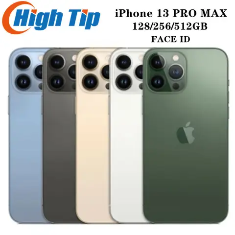 Original iPhone 13 Pro Max Unlocked 128GB 256GB 512GB ROM A15 IOS Face ID NFC  6.7" iphone 13 pro max 5G Cell Phone