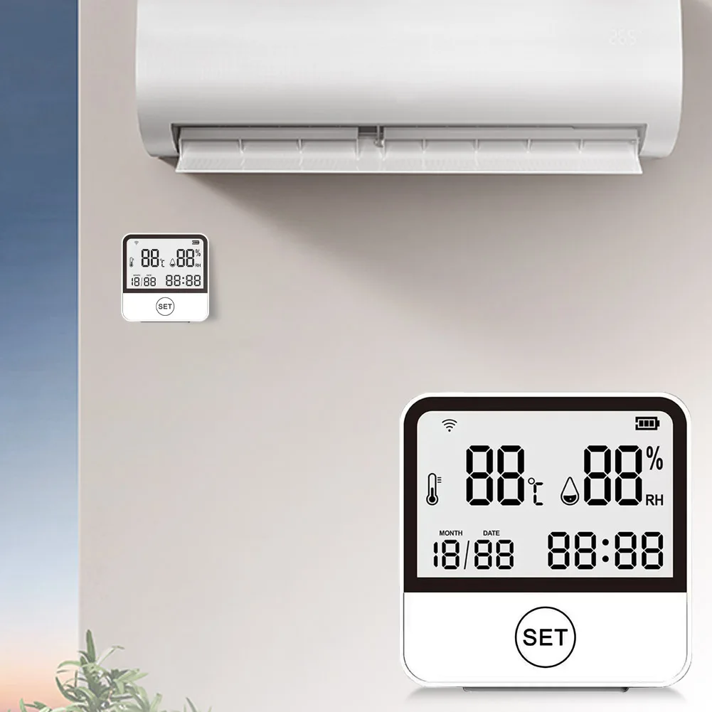 Smart WiFi Hygrometer Thermometer with App Notification Alert Digital Indoor Thermometer Hygrometer for Home Greenhouse