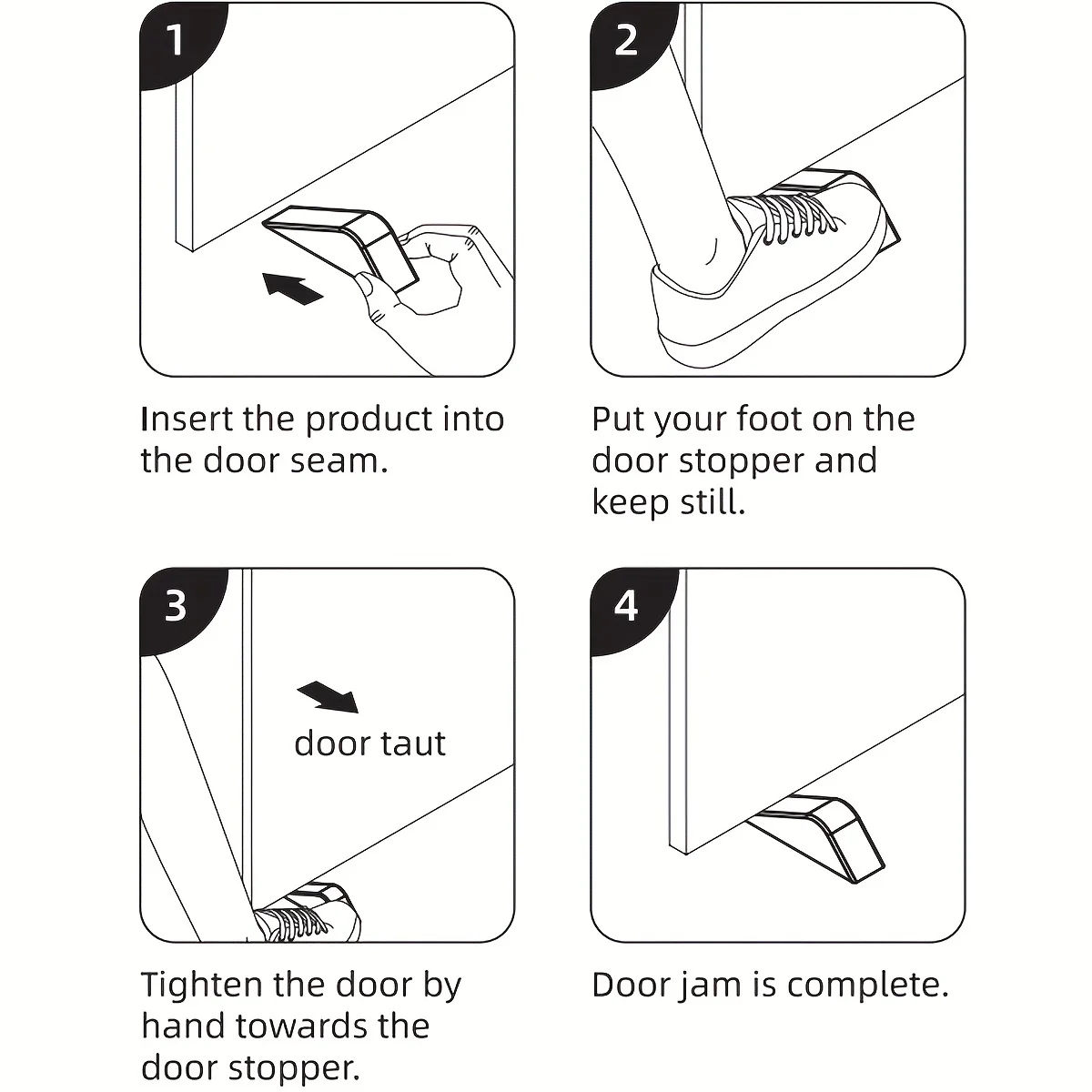 Rolha De Porta Fixa Windproof, Segurança Doméstica, 1Pc