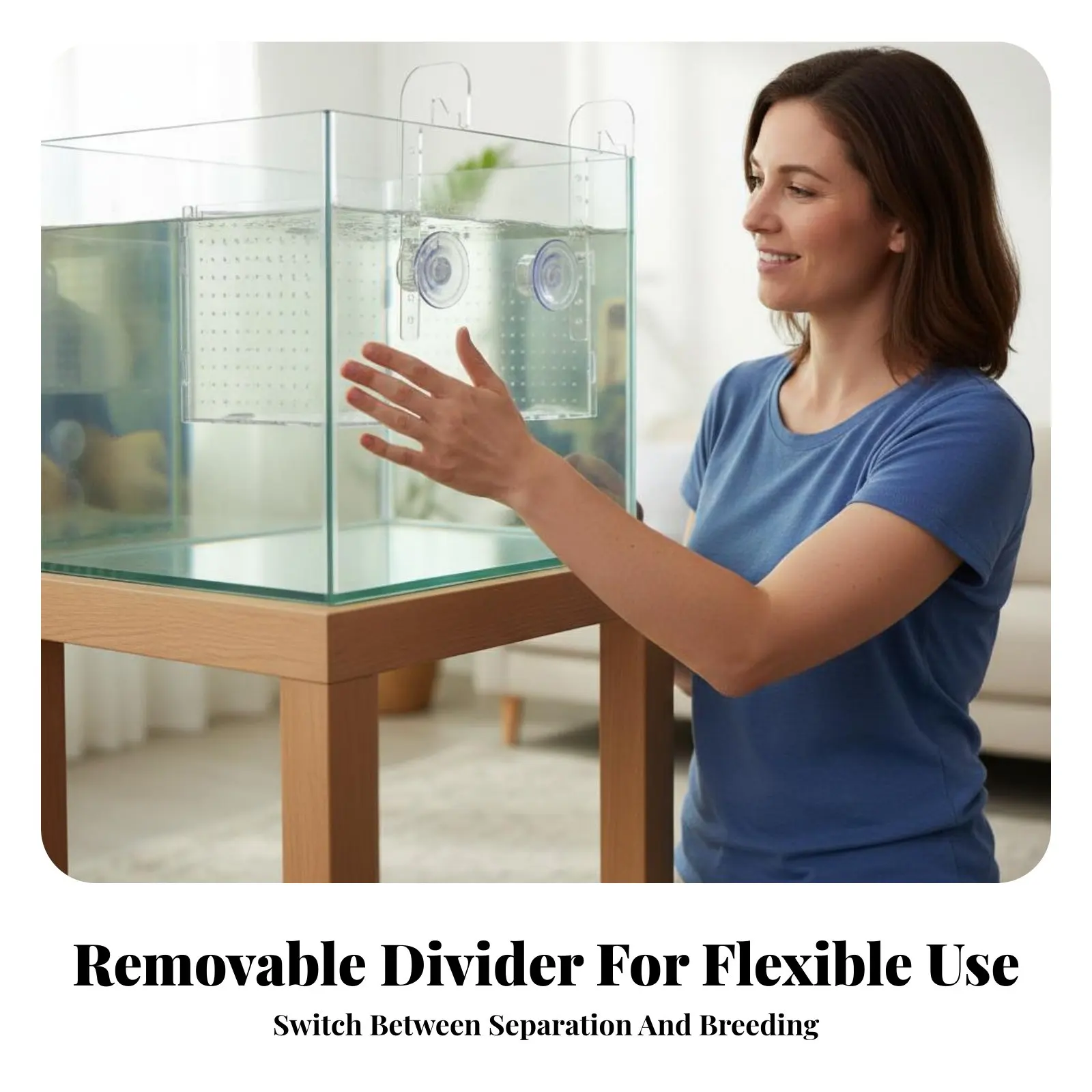 

Aquatic Separation Box Removable Dividers Aquatic Breeding Box Acrylic Fry Hatchery Top Feeding Hole Aquatic Habitat Hatchery