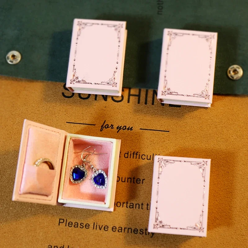 Little Book Jewelry Case Retro Creative Princess Ring and Necklace Gift Box Packaging for Small Businesses