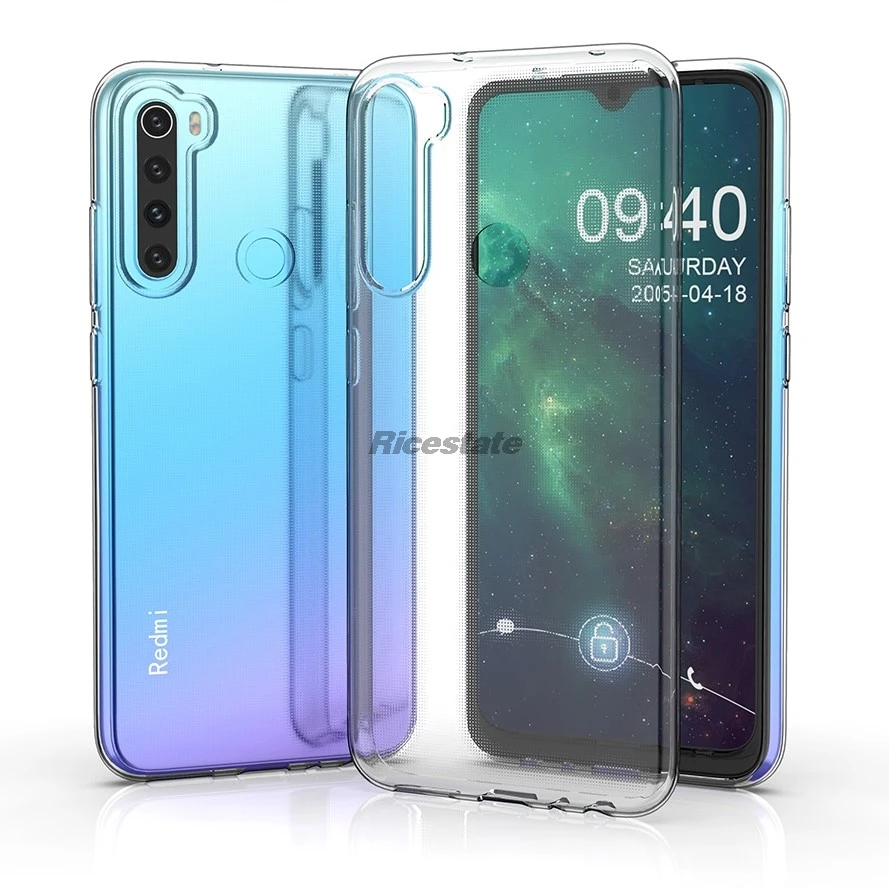 1 Stück Ultradünne Transparente Hülle für Xiaomi Redmi Note 5 6 7 8 8T 9 9T 9S 10 Pro Klare Schutzhülle Redmi 8A 9A 9C 10A 10C Durchsichtige Hüllen – Detail 1