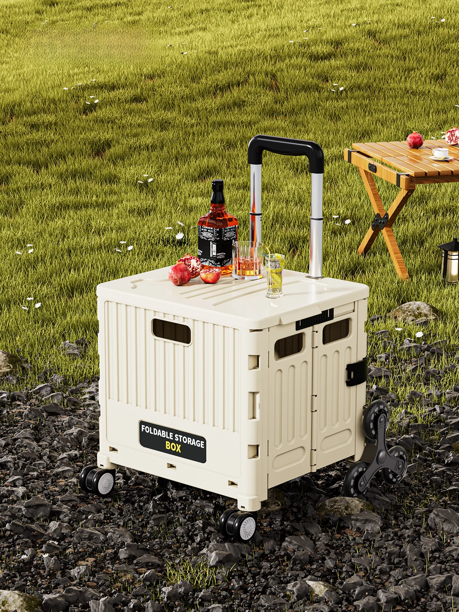 portable-shopping-cart-foldable-hand-pulled-cargo-outdoor-camping-vegetable-buying-lightweight-travel-fishing-supermarket