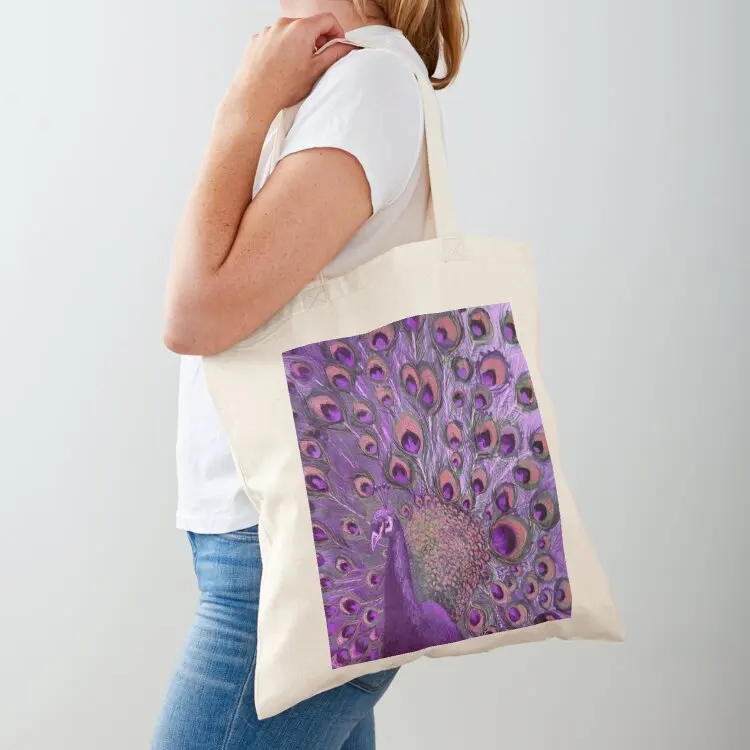 

Purple Peacock Full Glory Tote Bag the tote bag bags for women tote bags aesthetic Gift bag