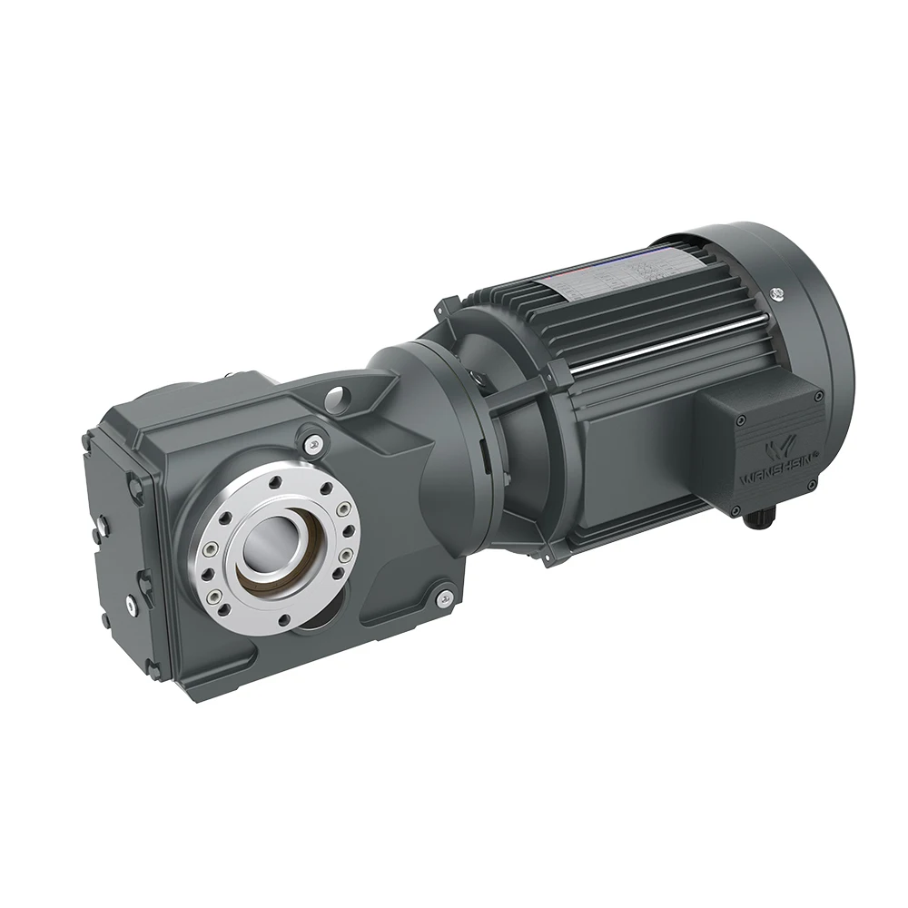 WANSHSIN K Series Geared Motor With Encoder Worm Speed Reducer Transmission Gearbox Helical-Bevel Geared Motor