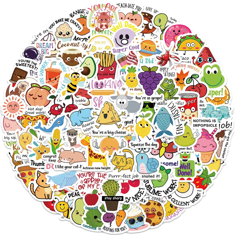 80/240/400/640PCS Punny Teacher Stickers for Students Reward Stickers for Kids Cute Animal Incentives Stickers