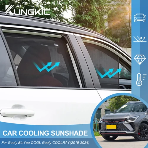 Parasol para Geely BinYue Cool Geely Coolray 2019 2020 2021 2022 2023 2024, para parabrisas delantero, cortina, parasol para ventana lateral trasera