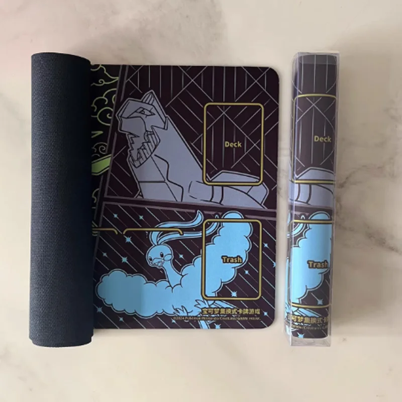 Hot PKM PTCG “Dragon‘s Return  Icy Radiance” Playmat Anti-Slip Durable Game Mat for Card Battle Collector‘s Exquisite Gift Toy