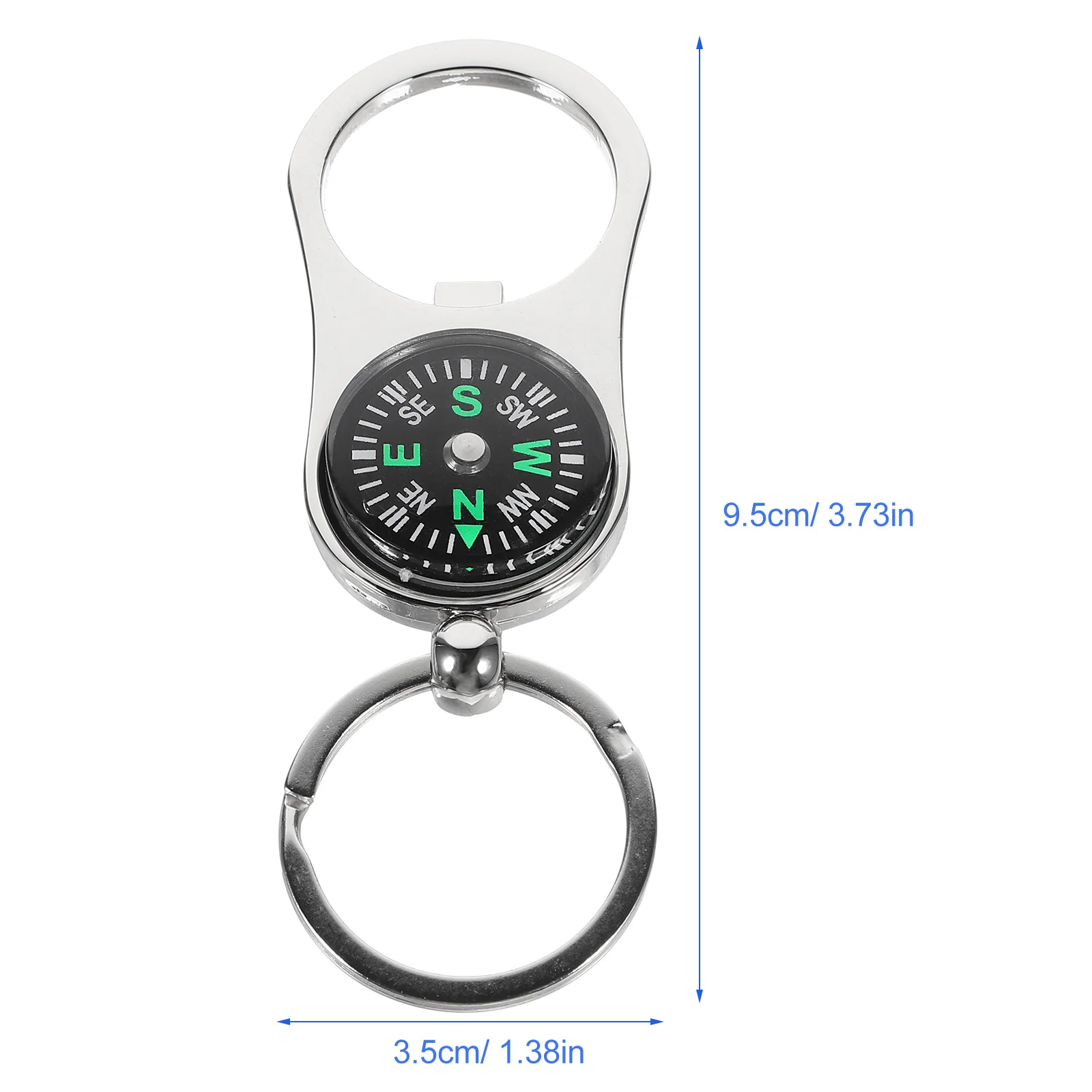 3 Pcs Class of 2022 Keychain Compass Decoration Airplane Holder Travel Rings for Car Keys