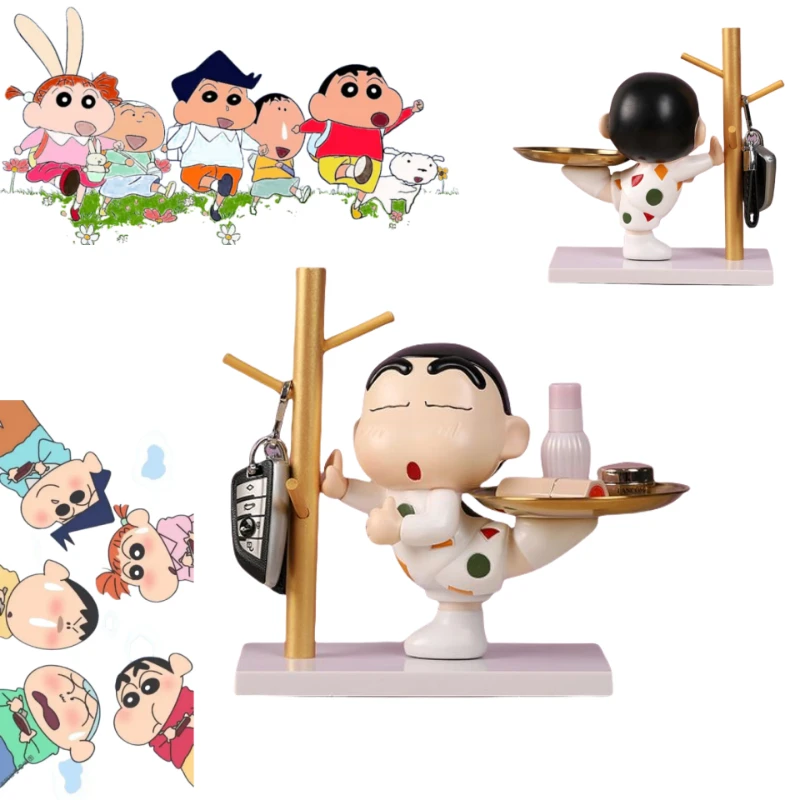 

New Crayon Shin-chan anime peripherals cartoons cute key storage shelves living room entrances high-value decorative ornaments