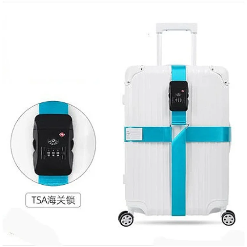 

TSA Customs Lock Luggage Cross Belt with Password Adjustable Travel Suitcase Band Luggage Suitcase Rope Straps Travel Accessory