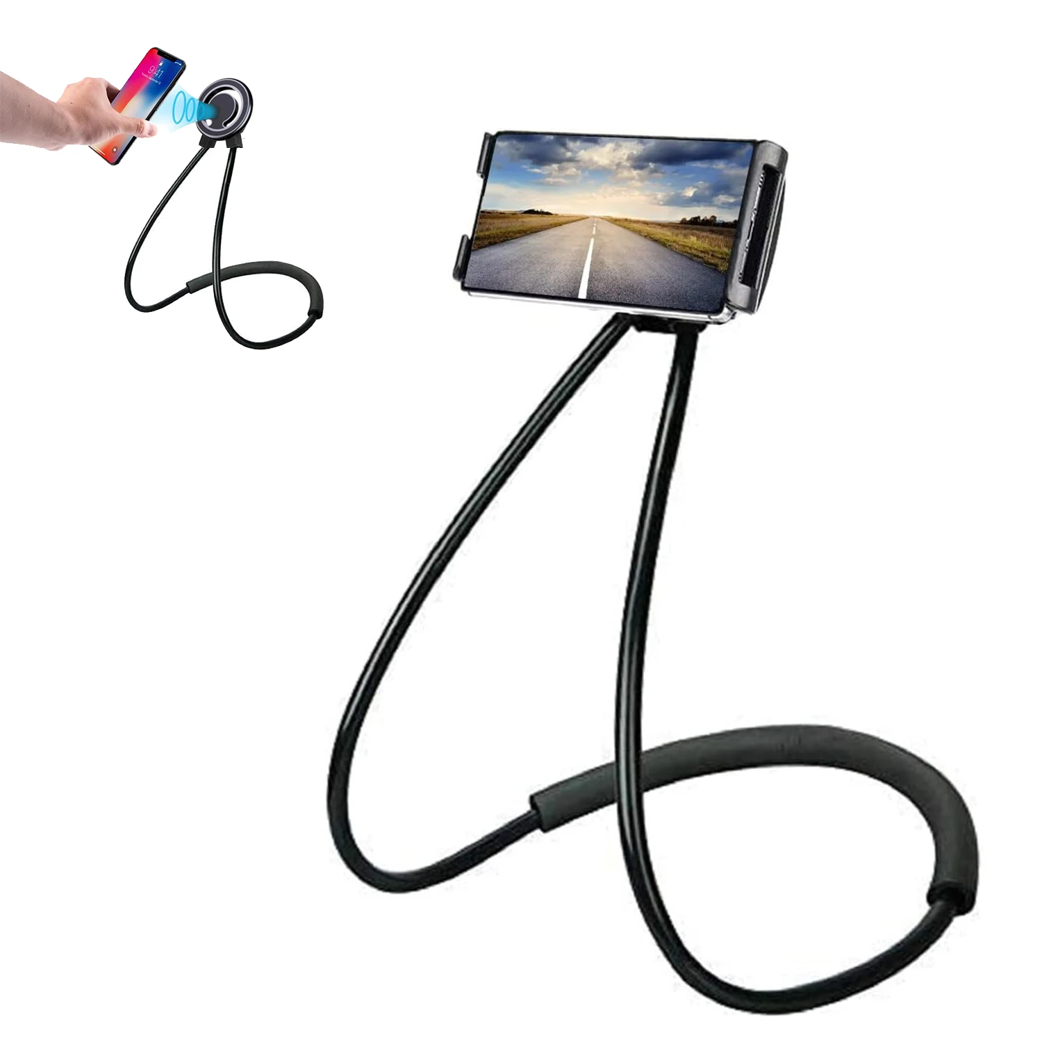 

Universal smartphone holder, neck-hanging magnetic phone holder, lazy phone holder