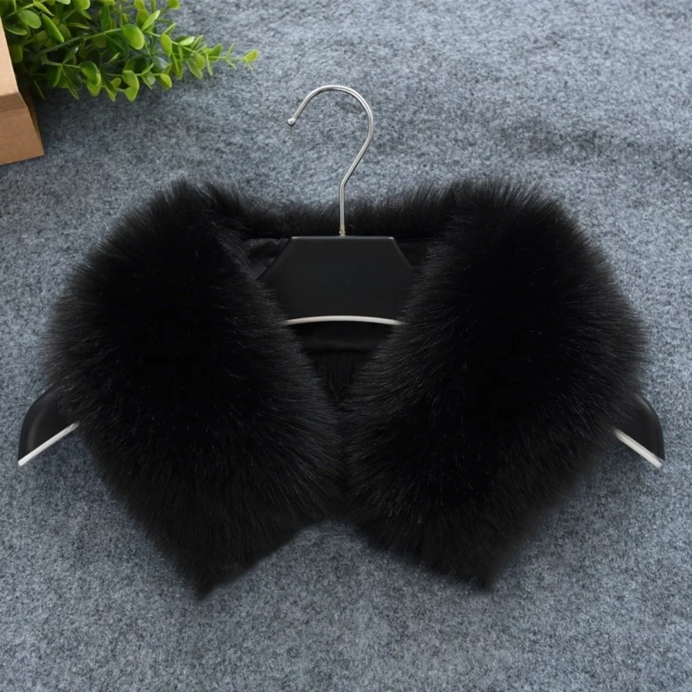 DIY Accessories Faux Fur Fake Collar Concealed Buckle Thick Fur Collar Scarf Easy To Wear Neck Warmer Fur Collar Shawl