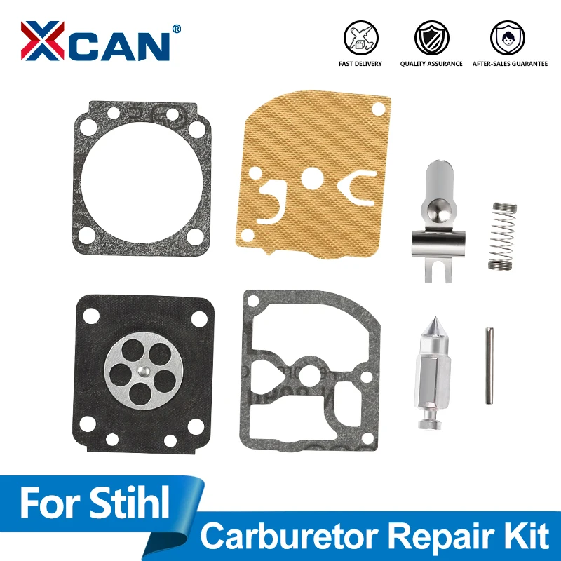 XCAN Ремкомплект карбюратора бензопилы, подходит для STIHL MS170 MS180 MS210 MS2230, запасные части для газонокосилки, аксессуары для садовых электроинструментов