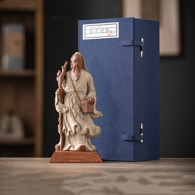 Ceramic Huatuo Divine Physician sculptures and figurines， Chinese historical figures   Home Living Room Office Table decoration