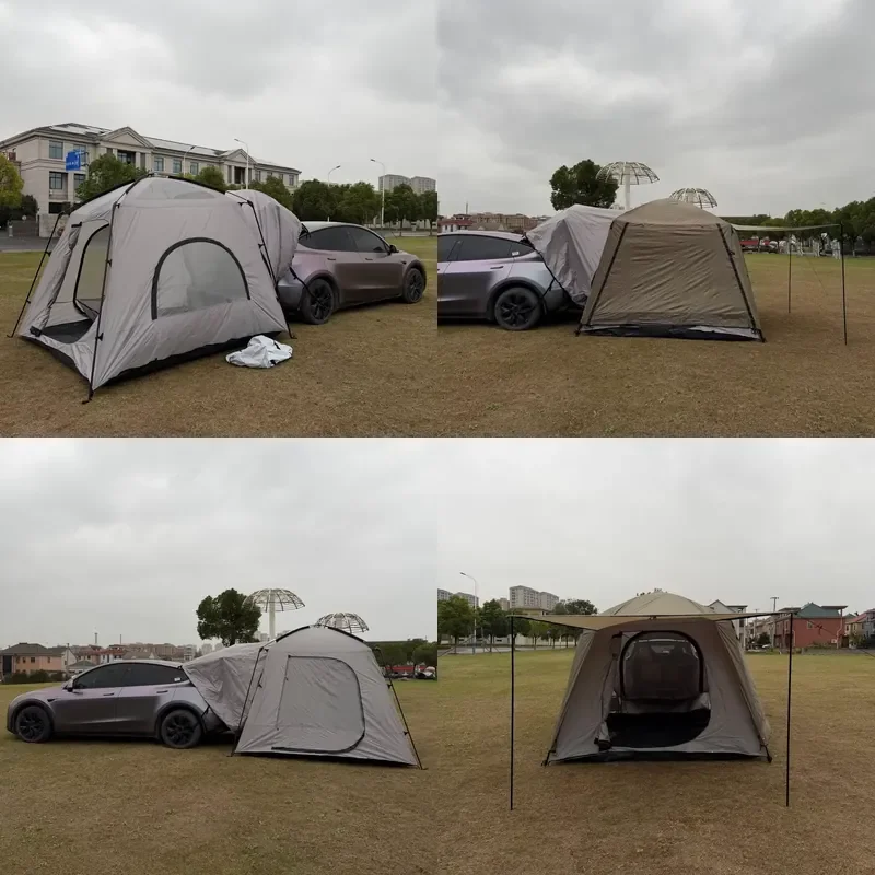 Large Space 4-6 Person Outdoor Family Camping Tent Waterproof SUV Car Extension Awning for Backpacking Traveling